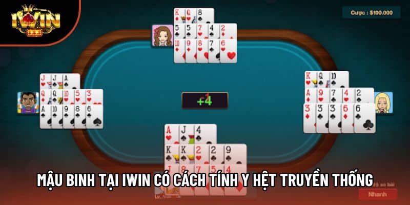 Mậu binh tại Iwin có cách tính y hệt truyền thống