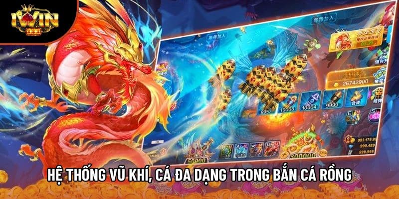 Hệ thống vũ khí, cá đa dạng trong bắn cá rồng
