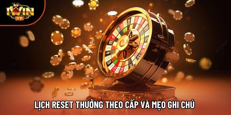 Lịch reset thưởng theo cấp và mẹo ghi chú 