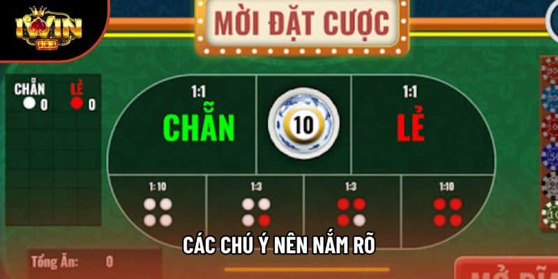 Các chú ý nên nắm rõ