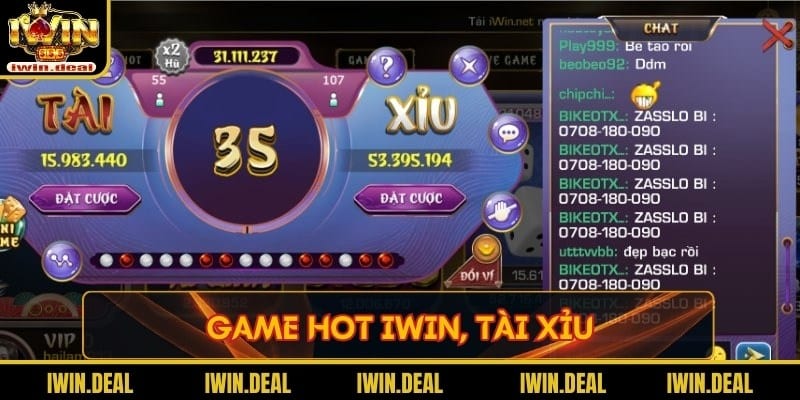 Game hot Iwin, tài xỉu