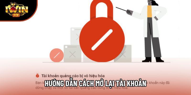 Hướng dẫn cách mở lại tài khoản